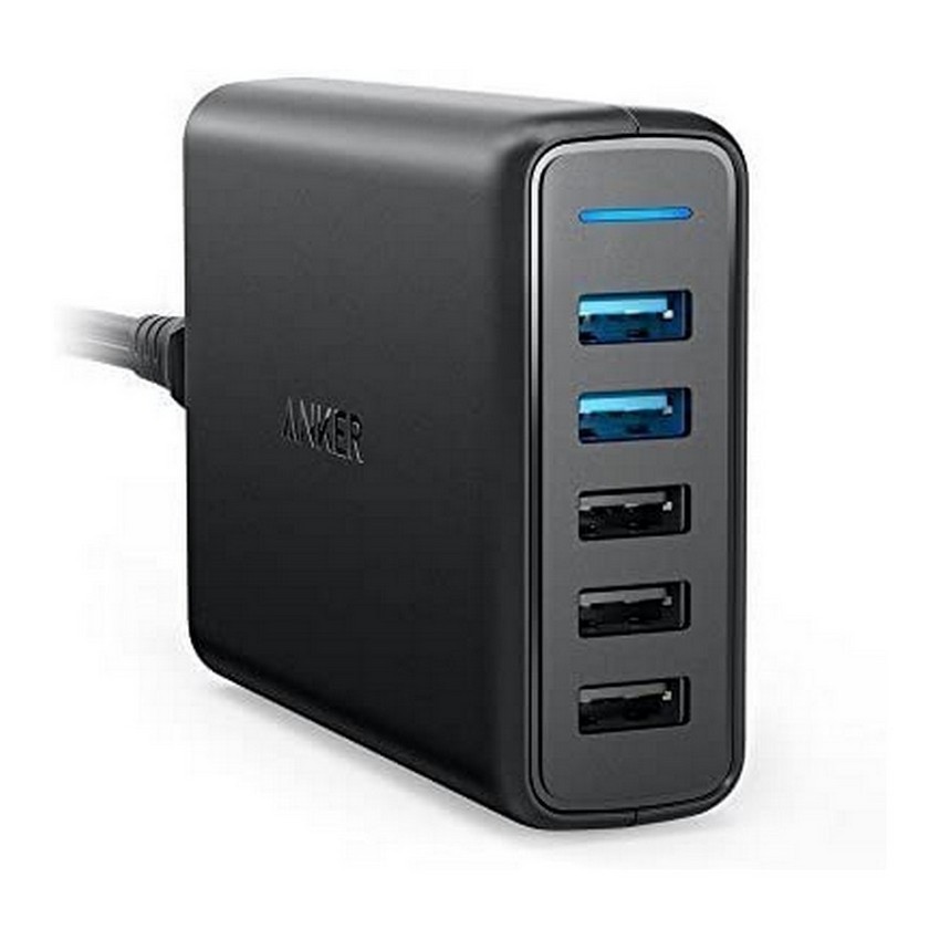 photo Anker PowerPort Speed 5 Caricatore da Parete 63W con Doppia Porta Quick Charge 3.0