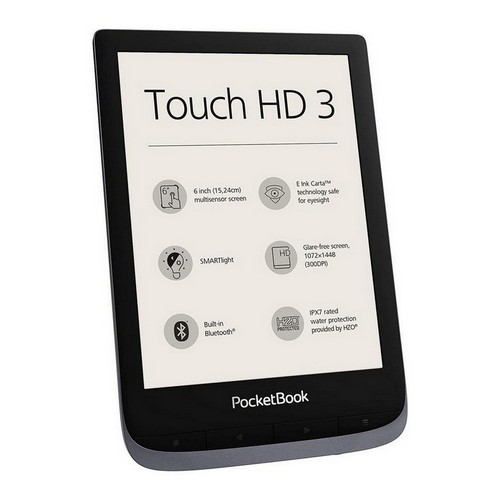 PocketBook e-Book Reader 'Touch HD 3' (16 GB di memoria; 15,24 cm (6 pollici) Grey