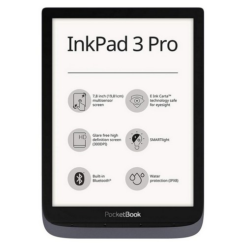 PocketBook, InkPad 3 Pro, reader e-Book, 16 GB di memoria, display E-Ink Carta da 7,8 pollici